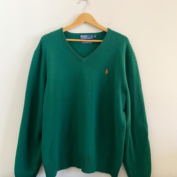 Polo Ralph Lauren Sweaters - POLO Ralph Lauren v neck green wool sweater